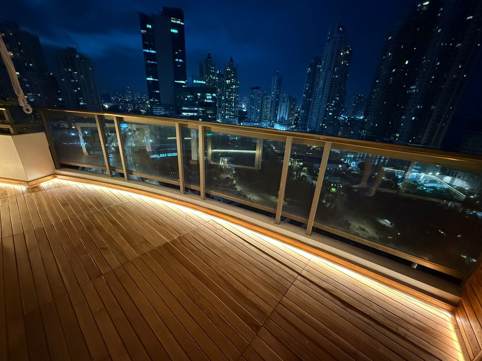 Terrace with teak decking